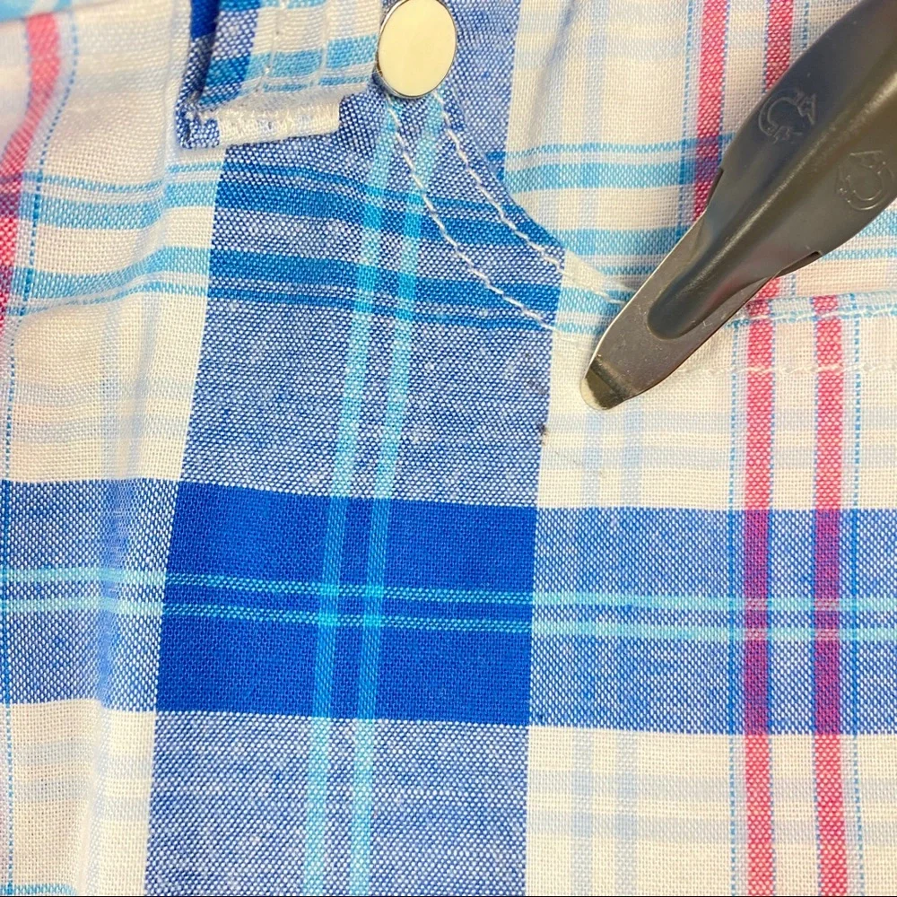 Coogi Plaid Y2K Mini Skirt Blue Size 5/6 New